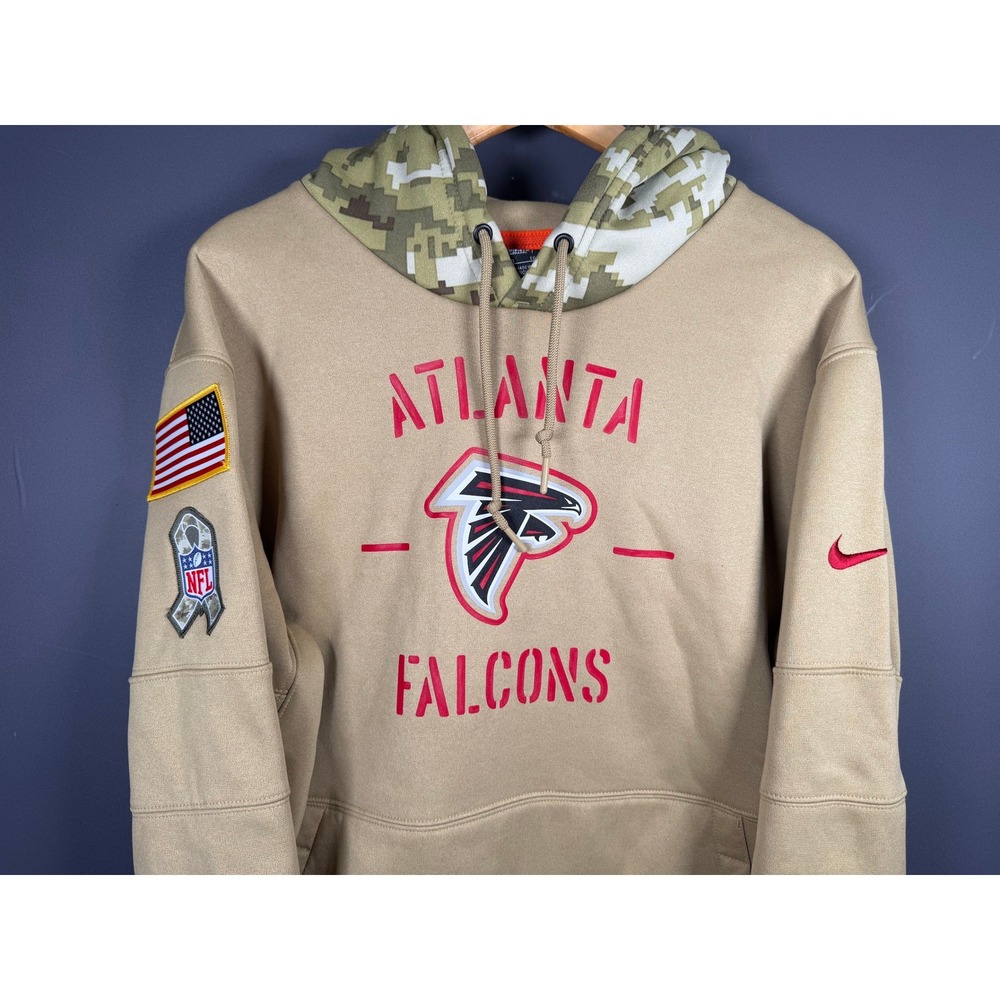 Nike NFL Football Atlanta Falcons Salute to Service Hoodie Tan Camo Mens XL